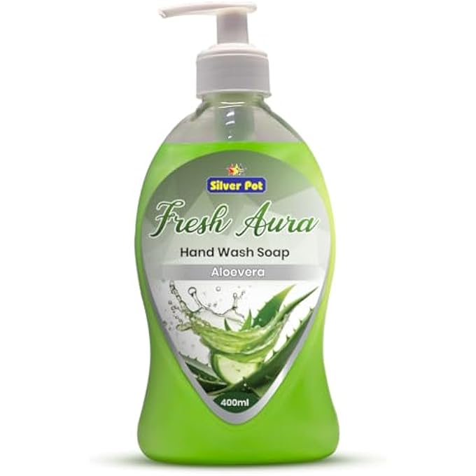 Silver Pot ALOE VERA HAND WASH  400ML  GENTLE HYDRATING FORMULA WITH SOOTHING ALOE VERA SCENT, EFFECTIVE GERM PROTECTION, AND DAILY CARE - Image 1